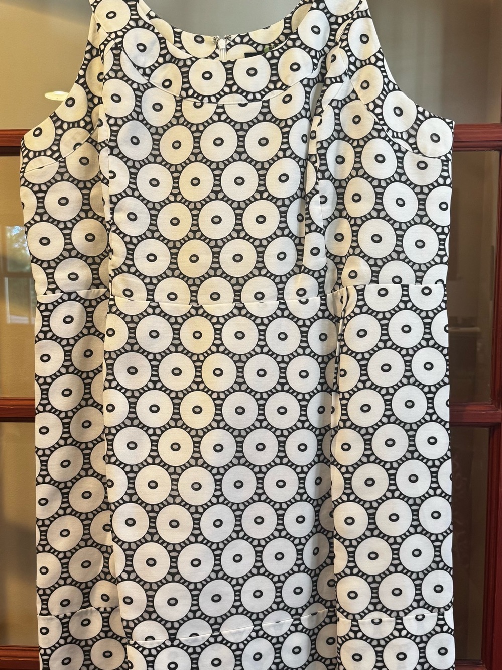 Isabel Toledo for Lane Bryant Sz 22 Black Ivory Graphic Sleeveless A-Line Dress - Picture 2 of 12